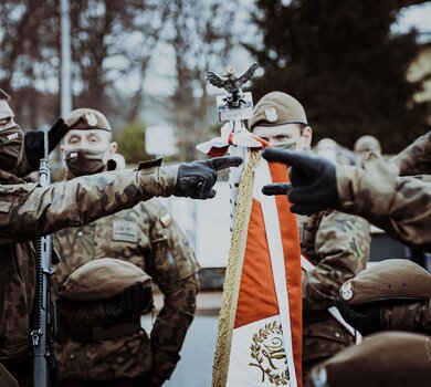 Przysięga żołnierzy 1 Podlaskiej Brygady OT