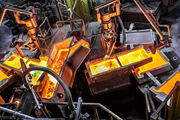 Legnica Copper Smelter and rafinery - anode rotary-casting-refining furnace