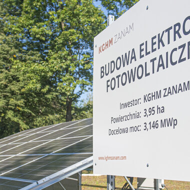 KGHM ZANAM’s solar power plant in Legnica