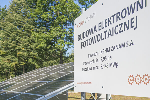 KGHM ZANAM’s solar power plant in Legnica