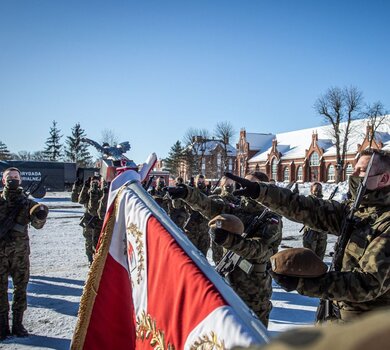 Przysięga żołnierzy 7 Pomorskiej Brygady OT