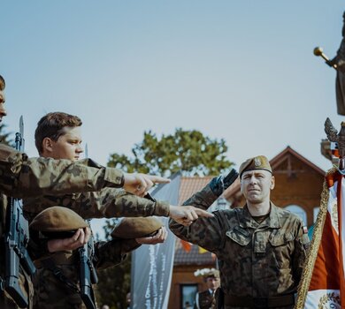 Przysięga wojskowa w Tykocinie