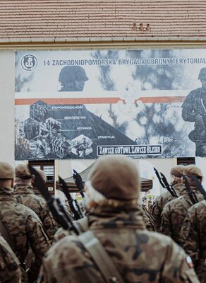 Sztandar 14 Zachodniopomorskiej Brygady OT