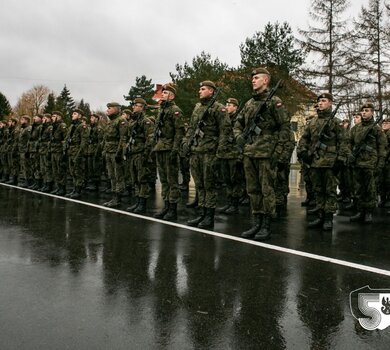 Przysięga żołnierzy 4 Warmińsko-Mazurskiej Brygady Obrony Terytorialnej