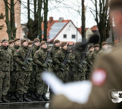 Przysięga żołnierzy 4 Warmińsko-Mazurskiej Brygady Obrony Terytorialnej