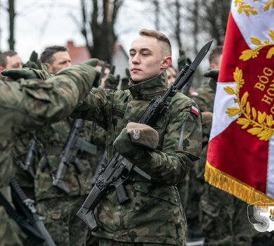 Przysięga żołnierzy 4 Warmińsko-Mazurskiej Brygady Obrony Terytorialnej