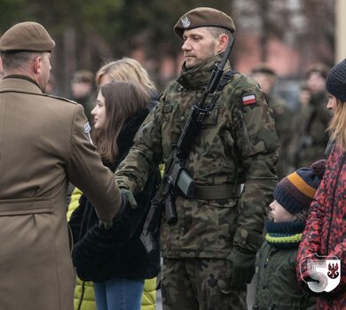 Przysięga żołnierzy 4 Warmińsko-Mazurskiej Brygady OT