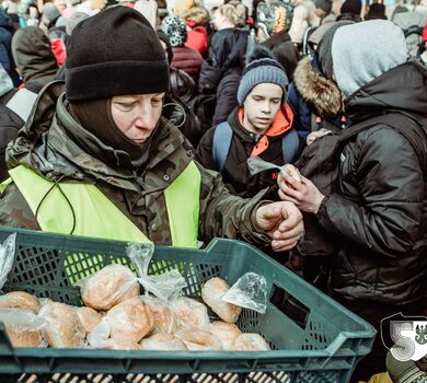 Podlascy terytorialsi w punkcie recepcyjnym Dworzec PKP Przemyśl