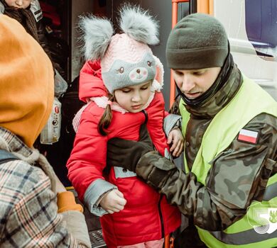 Podlascy terytorialsi w punkcie recepcyjnym Dworzec PKP Przemyśl