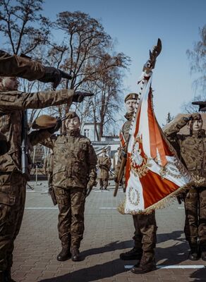 Przysięga wojskowa w 9 Łódzkiej Brygadzie OT