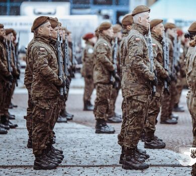 Chorzów. Przysięga wojskowa nowych terytorialsów 11 Małopolskiej Brygady OT.