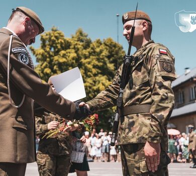 Przysięga mazowieckich terytorialsów w Książenicach