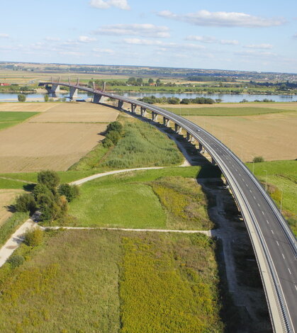 Most przez Wisłę koło Kwidzyna