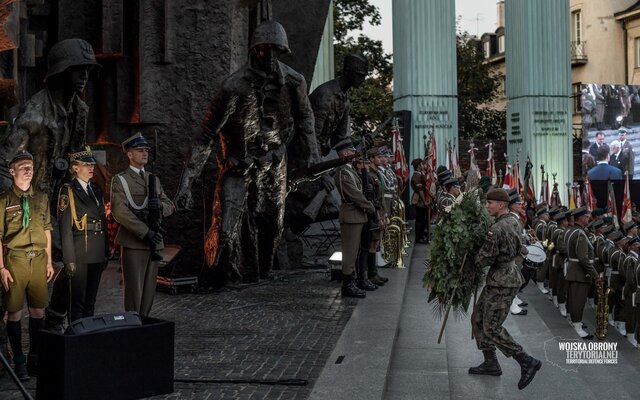 Uroczystości przy pomniku Powstania Warszawskiego - 31.07.2019