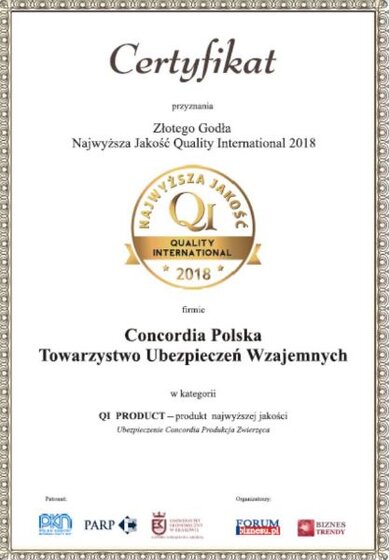 Concordia-Produkcja-Zwierzęca-laureatem-konkursu-Najwyższa-Jakość-QI