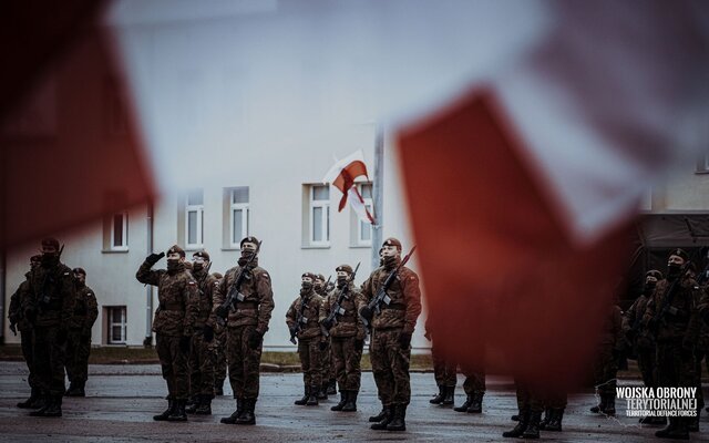 Przysięga żołnierzy 1 Podlaskiej Brygady OT