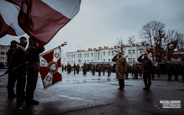 Przysięga żołnierzy 1 Podlaskiej Brygady OT