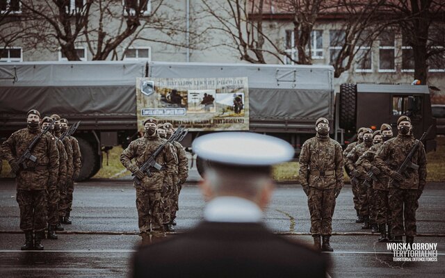 Przysięga żołnierzy 7 Pomorskiej Brygady OT w Słupsku