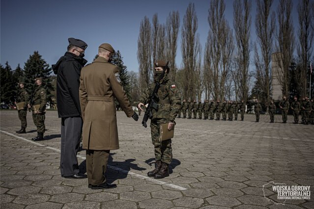 Przysięga wojskowa w 5 Mazowieckiej Brygadzie OT (24.04.2021)