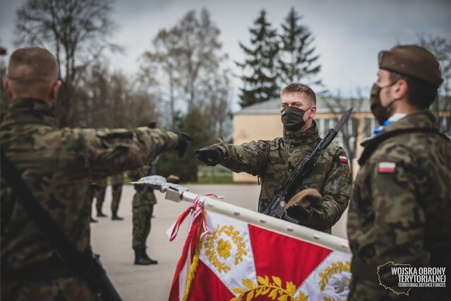 Przysięga wojskowa w 4WMBOT (24.04.2021)