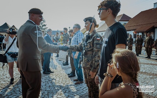 Przysięga wojskowa w Tykocinie