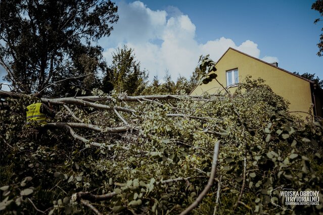 Usuwanie skutków nawałnic na Podlasiu