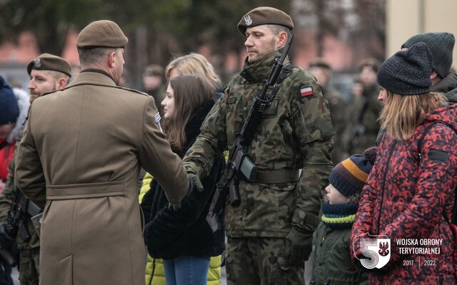 Przysięga żołnierzy 4 Warmińsko-Mazurskiej Brygady OT