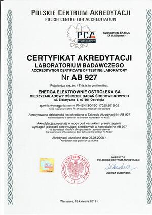 Pobierz certyfikat akredytacji pn-en iso iec 17025 2018 02