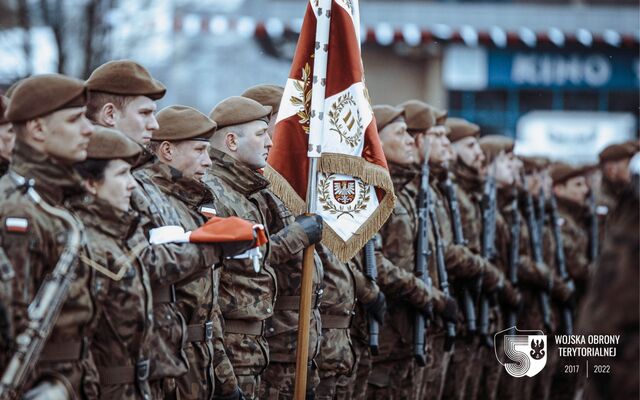 Chorzów. Przysięga wojskowa nowych terytorialsów 11 Małopolskiej Brygady OT.