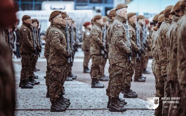 Chorzów. Przysięga wojskowa nowych terytorialsów 11 Małopolskiej Brygady OT.