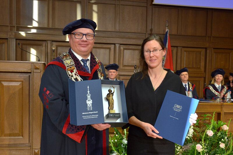 Prof. Krzysztof Wilde, rektor PG oraz prof. Joanna Sułkowska