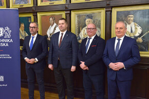 Minister edukacji i nauki Przemysław Czarnek podczas wizyty na Politechnice Gdańskiej. Fot. Krzysztof Krzempek/PG