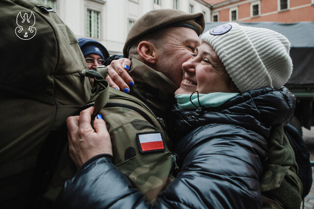 Przysięga wojskowa 18SBOT na Placu Zamkowym