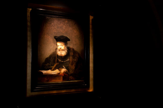 Scholar at His Writing Table_Rembrandt van Rijn