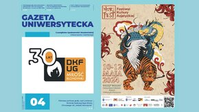 Najnowsze, kwietniowe wydanie uczelnianego czasopisma - Gazety Uniwersyteckiej.