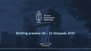 Transmisja briefingu prasowego w aplikacji MS Teams z udziałem nowo wybranego Rektora Uniwersytetu Gdańskiego na kadencję 2020/2024