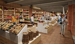 Na poziomie -1 Hali Targowej utrzymany zostanie handel swiezymi produktami.jpg