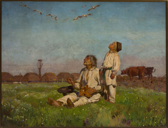 Józef Chełmoński, Bociany, olej na płótnie, 1900, Muzeum Narodowe w Warszawie.jpg