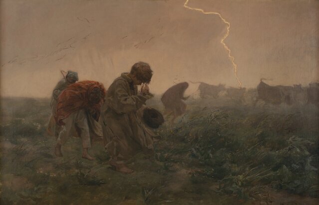 Józef Chełmoński, Burza, olej na płótnie, 1898, Muzeum Narodowe w Krakowie.jpg