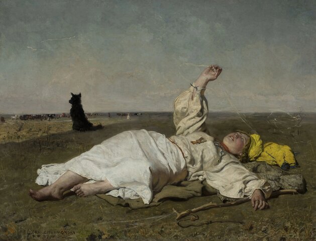 Józef Chełmoński, Babie lato, olej na płótnie, 1875, Muzeum Narodowe w Warszawie.jpg