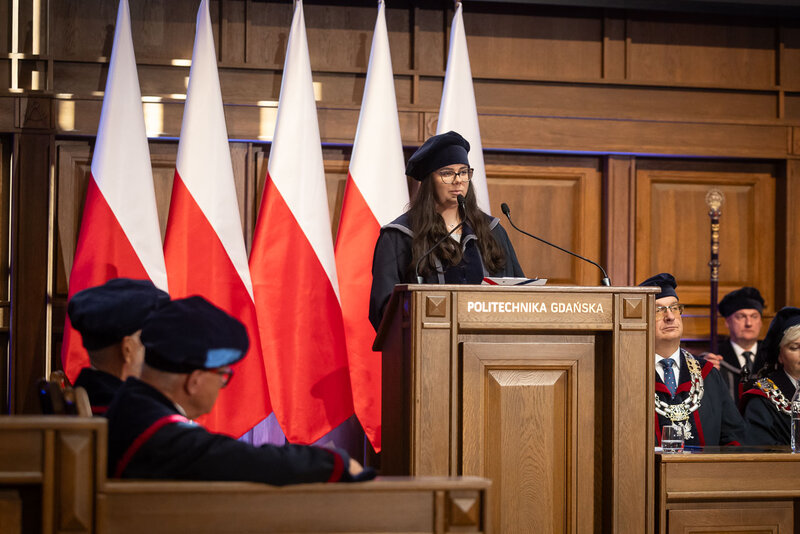 Na zdj. Liwia Karwat, przewodnicząca Samorządu Studentów Politechniki Gdańskiej