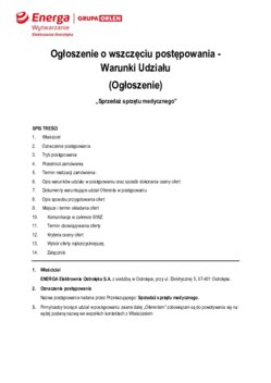 Pobierz Ogłoszenie - warunki udziału do 31 01 2026