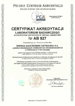 Pobierz Certyfikat akredytacji AB 927
