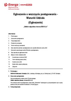 Pobierz Ogłoszenie - warunki udziału