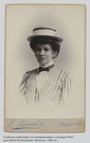 Helena Rościszewska - przełożona telefonistek i ich przedstawicielka w zarządzie PAST