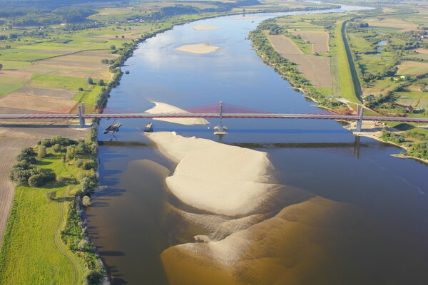 Most przez Wisłę koło Kwidzyna