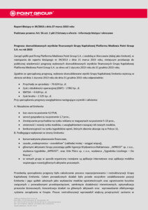 Korekta omyłki w prognozie wyników finansowych GK PMPG na rok 2013