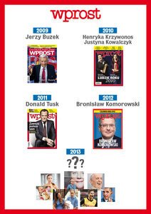 2011 – Donald Tusk, 2012 – Bronisław Komorowski,  Kto zostanie Człowiekiem Roku 2013 tygodnika WPROST?