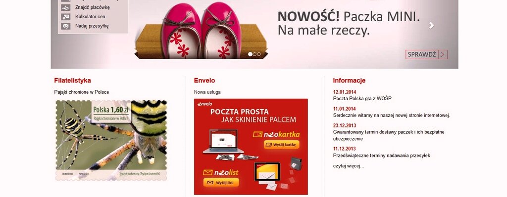 Nowa strona internetowa Poczty Polskiej