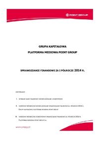 Skonsolidowany raport półroczny  PSr 2014